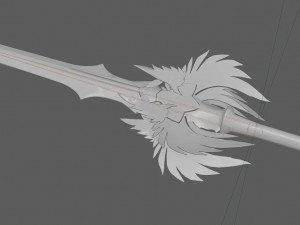 Angel Elven Stylized Sword Modelo 3D