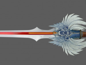 Angel Elven Stylized Sword Modelo 3D