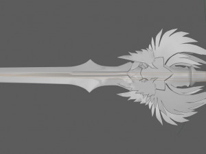 Angel Elven Stylized Sword Modelo 3D