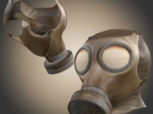 Gas Mask Low poly Model 3D