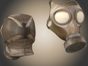 Gas Mask Low poly 3D Model
