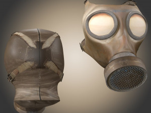 Gas Mask Low poly 3D Модель