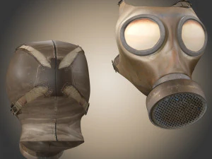 Gas Mask Low poly 3D Model