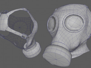 Gas Mask Low poly 3D Модель