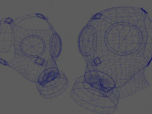 Gas Mask Low poly 3D Model