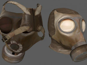 Gas Mask Low poly 3D Model