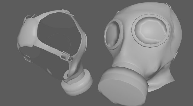 Gas Mask Low poly 3D Model in Clothing 3DExport