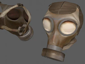 Gas Mask Low poly 3D Model