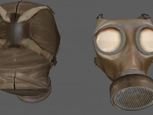 Gas Mask Low poly 3D Model