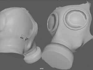 Gas Mask Low poly 3D Model