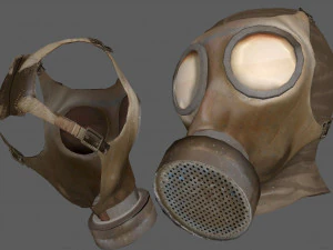 Gas Mask Low poly 3D Model