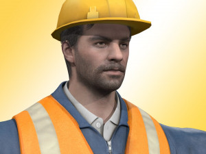 Construction Worker Rig 3Dモデル