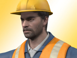 Construction Worker Rig 3Dモデル