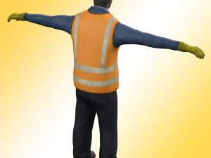 Construction Worker Rig 3Dモデル
