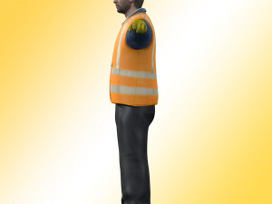 Construction Worker Rig 3Dモデル