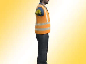 Construction Worker Rig 3Dモデル