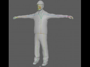 Construction Worker Rig 3Dモデル