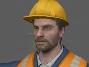Construction Worker Rig 3Dモデル