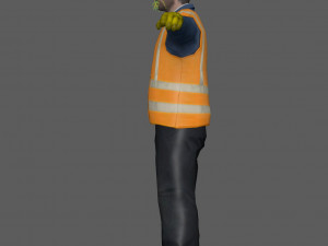 Construction Worker Rig 3Dモデル
