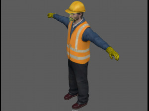 Construction Worker Rig 3Dモデル