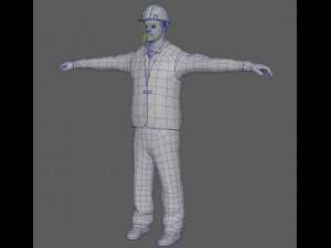 Construction Worker Rig 3Dモデル