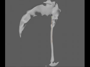 Fantasy Scythe Reaper Weapon Low poly Rig 3D Model