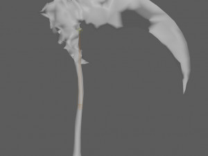 Fantasy Scythe Reaper Weapon Low poly Rig 3D Model