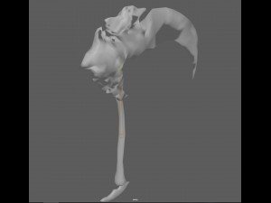 Fantasy Scythe Reaper Weapon Low poly Rig 3D Model