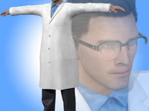 Scientist Doctor Rig Model 3D