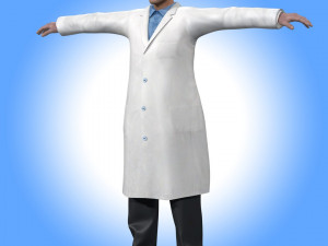 Scientist Doctor Rig Model 3D