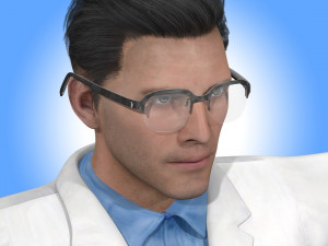 Scientist Doctor Rig Model 3D