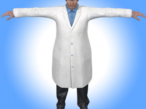 Scientist Doctor Rig Model 3D