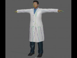 Scientist Doctor Rig Model 3D