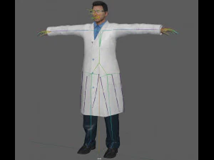 Scientist Doctor Rig 3D Model