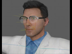 Scientist Doctor Rig Model 3D