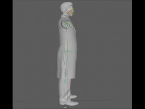 Scientist Doctor Rig Model 3D
