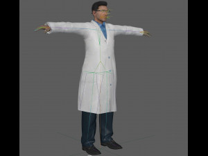 Scientist Doctor Rig Model 3D