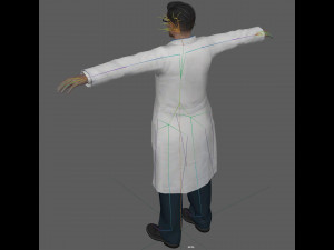 Scientist Doctor Rig Model 3D