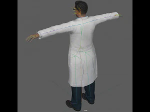 Scientist Doctor Rig 3D Model