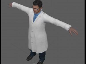 Scientist Doctor Rig Model 3D
