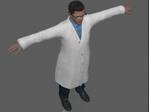 Scientist Doctor Rig Model 3D