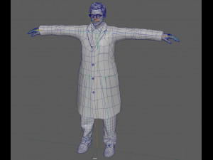 Scientist Doctor Rig Model 3D