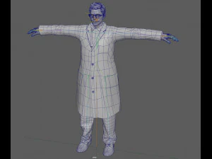 Scientist Doctor Rig 3D Model