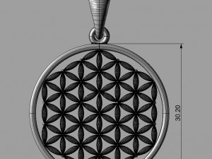 pendant flower of life Modelo de Impressão 3D