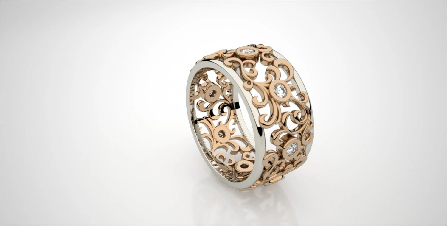 кольцо Кругево 3D Принт Модель .c4d .max .obj .3ds .fbx .stl .blend 