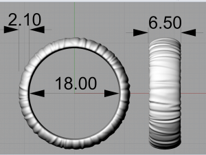 wedding ring satin 3D Print Model