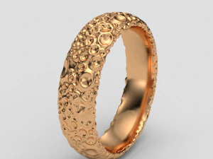 wedding ring craters 3D Print Model