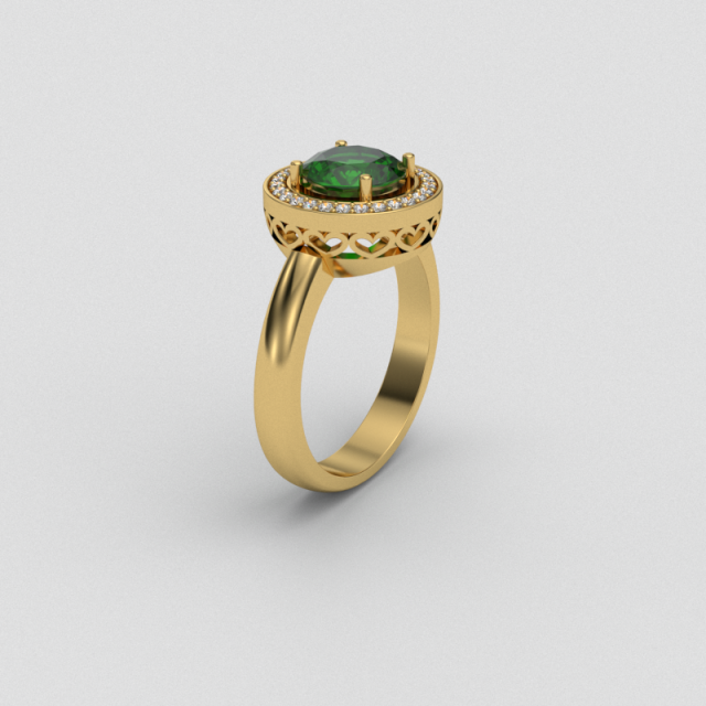 bridal ring hearts 3D Принт Модель .c4d .max .obj .3ds .fbx .stl .blend 