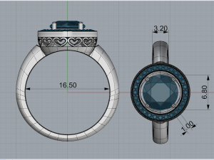 bridal ring hearts 3D Принт Модель