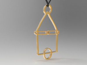 squid game pendant Model 3D